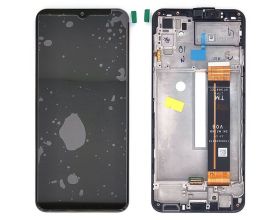 Дисплей для Samsung M236B Galaxy M23 Black в сборе с тачскрином + рамка 100%