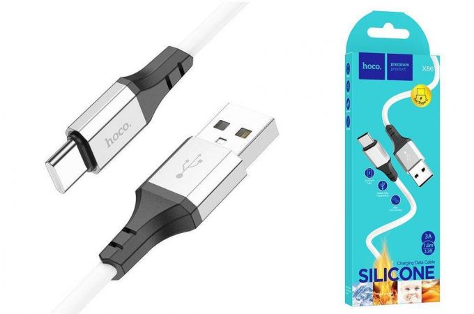 Кабель USB - USB Type-C HOCO X86 (белый) 1м