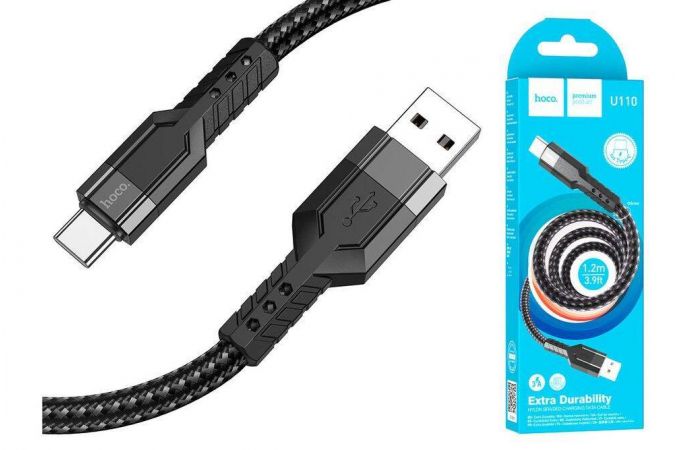 Кабель USB - USB Type-C HOCO U110 (черный) 1м