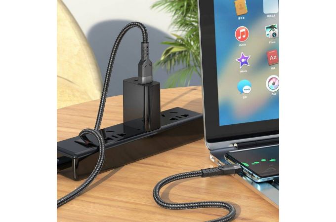 Кабель USB - USB Type-C HOCO U110 (черный) 1м