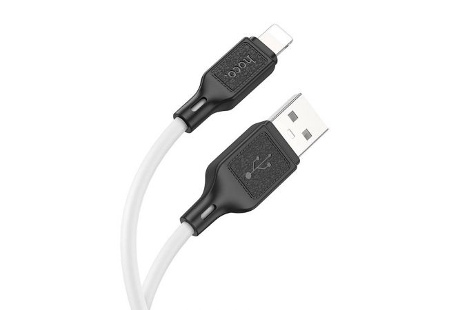 Кабель USB - Lightning HOCO X90 2,4A (белый) 1м силиконовый