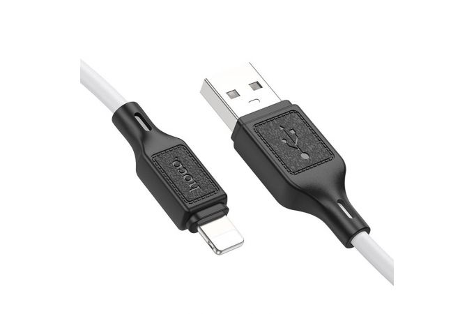 Кабель USB - Lightning HOCO X90 2,4A (белый) 1м силиконовый