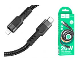 Кабель USB Type-C - Lightning HOCO U110, 3A PD20W (черный) 1,2м