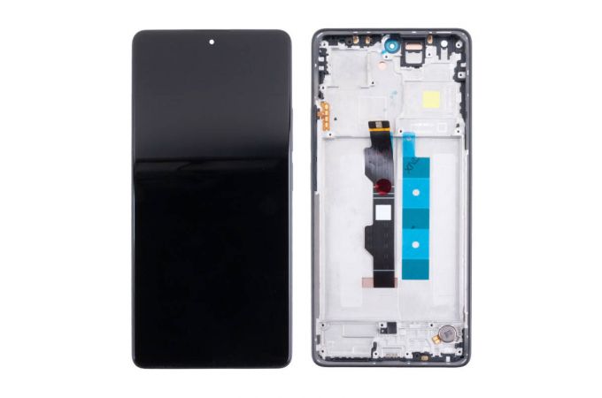 Дисплей для Xiaomi Redmi Note 13 Pro 4G (23117RA68G) в сборе с тачскрином + рамка (черный) OLED