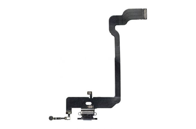 Шлейф для iPhone XS с разъемом зарядки (серый) org (орг)