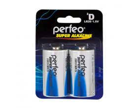 Батарейка алкалиновая Perfeo LR20/2BL Super Alkaline (цена за блистер 2 шт)