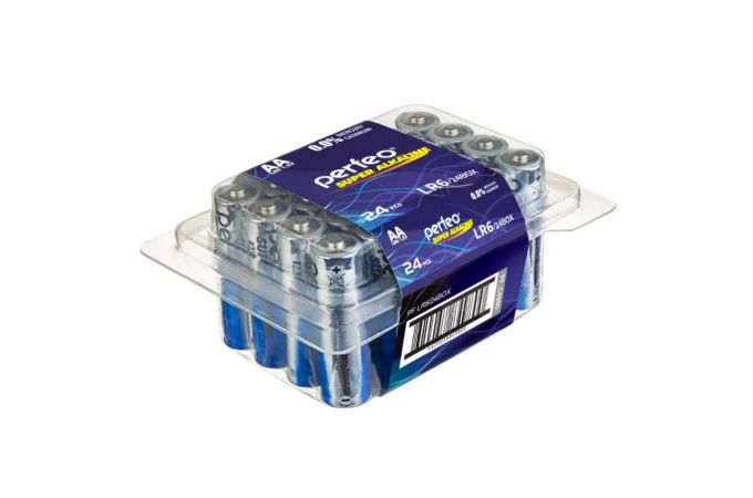 Батарейка алкалиновая Perfeo LR6 AA/24BOX Super Alkaline цена за 24 шт