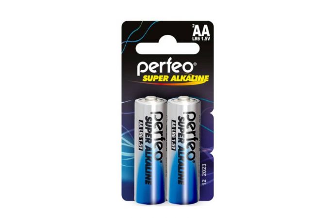 Батарейка алкалиновая Perfeo LR6 AA/2BL mini Super Alkaline спайка цена за 2 шт