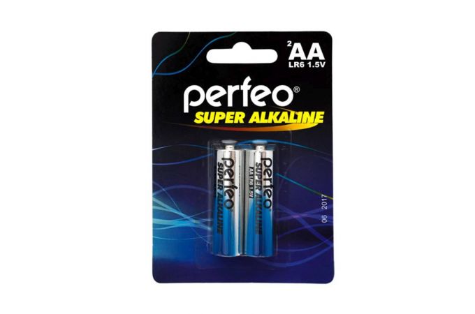 Батарейка алкалиновая Perfeo LR6 AA/2BL Super Alkaline блистер цена за 2 шт