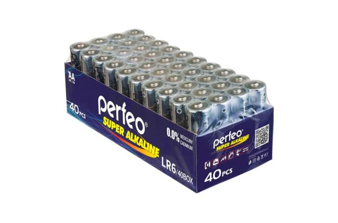 Батарейка алкалиновая Perfeo LR6 AA/40BOX Super Alkaline цена за 40 шт