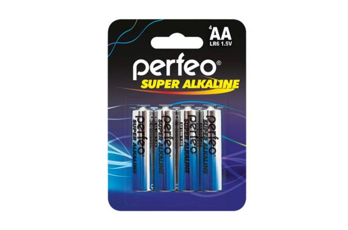 Батарейка алкалиновая Perfeo LR6 AA/4BL Super Alkaline (блистер цена за 4 шт)