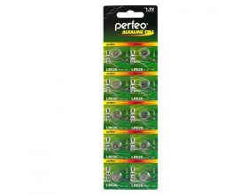 Батарейка часовая Perfeo AG4 LR626/10BL Alkaline Cell 377A (цена за блистер 10 шт)