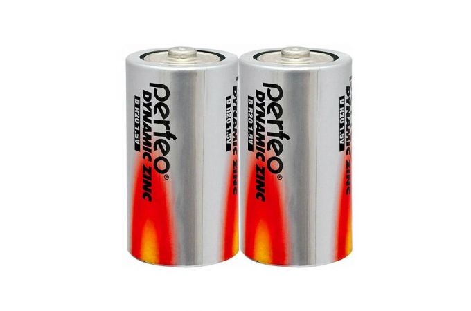 Батарейка солевая Perfeo R20/2SH Dynamic Zinc спайка цена за 2 шт