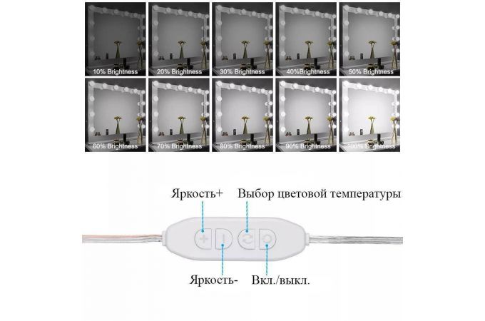 Подсветка для зеркала Огонек OG-LDP13 (5шт,USB)