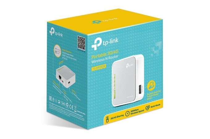 Wi-Fi роутер TP-Link TL-MR3020 802.11b/g/n, 2.4 ГГц, 300 Мбит/с, 4xLAN