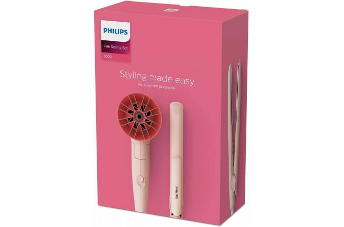 Фен PHILIPS  BHP398/00 НАБОР(фен+щипцы)