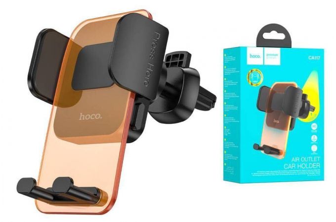 Держатель автомобильный для телефона HOCO CA117 car outlet в воздуховод черный