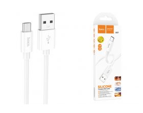 Кабель USB - MicroUSB HOCO X87 (белый) 1м силиконовый