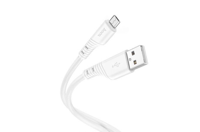 Кабель USB - MicroUSB HOCO X97 (белый) 1м силиконовый