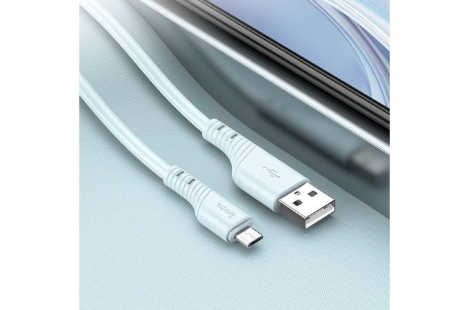 Кабель USB - MicroUSB HOCO X97 (белый) 1м силиконовый