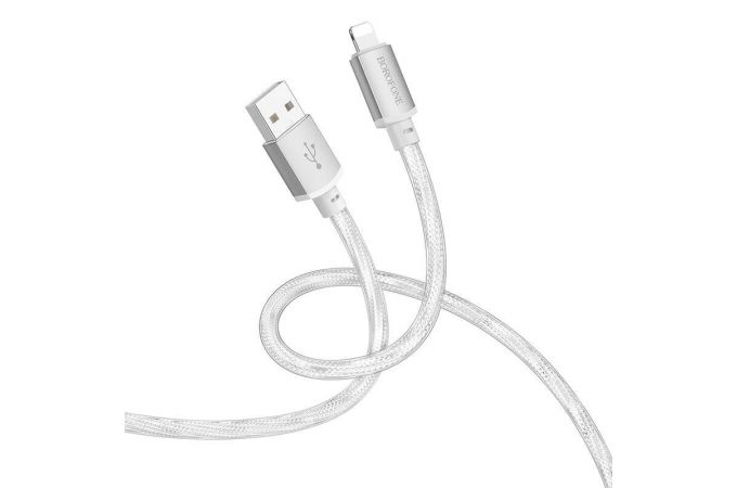 Кабель USB - Lightning BOROFONE BX95 2,4A (серебристый) 1м