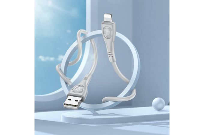 Кабель USB - Lightning BOROFONE BX98 2,4A (серый) 1м