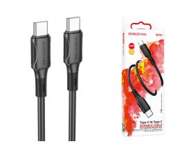 Кабель USB Type-C - USB Type-C BOROFONE BX80, PD60W (черный) 1м