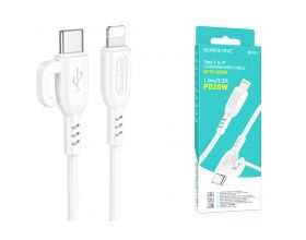 Кабель USB Type-C - Lightning BOROFONE BX91 (белый) 1м