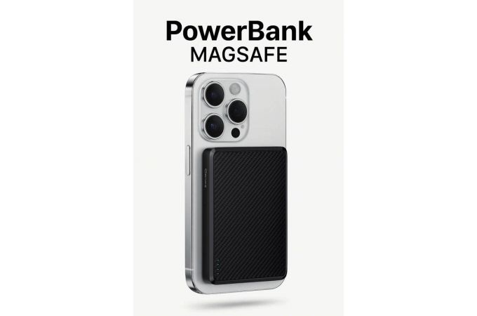 Универсальный дополнительный аккумулятор Power Bank Benks MP15 ArmorGo MagSafe  5000mAh (Черный)