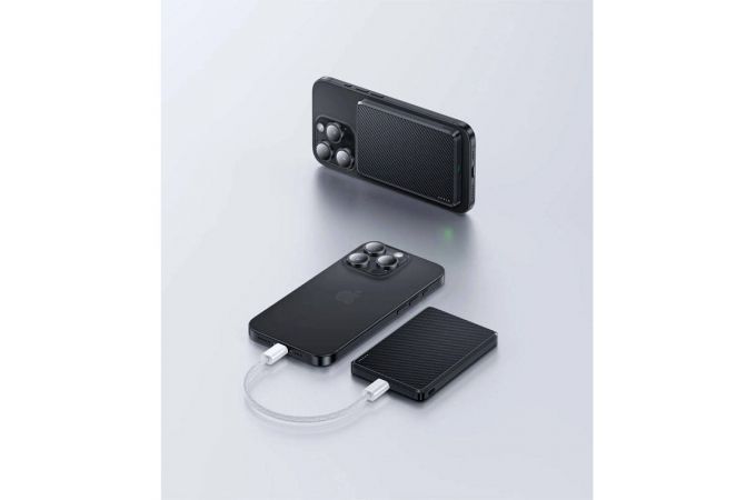 Универсальный дополнительный аккумулятор Power Bank Benks MP15 ArmorGo MagSafe  5000mAh (Черный)