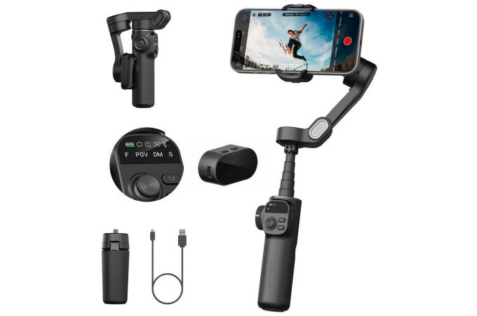 Трехосевой стабилизатор Smart-X2AI 3-Axis Smartphone Gimbal Stabilizer With AI- Black (черный)