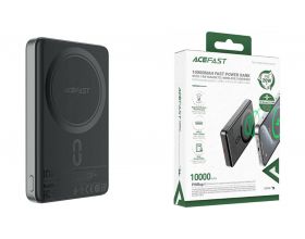 Универсальный дополнительный аккумулятор Power Bank ACEFAST M12 PD20W Ultra-thin Magnetic Wireless Charging 10000mAh Black