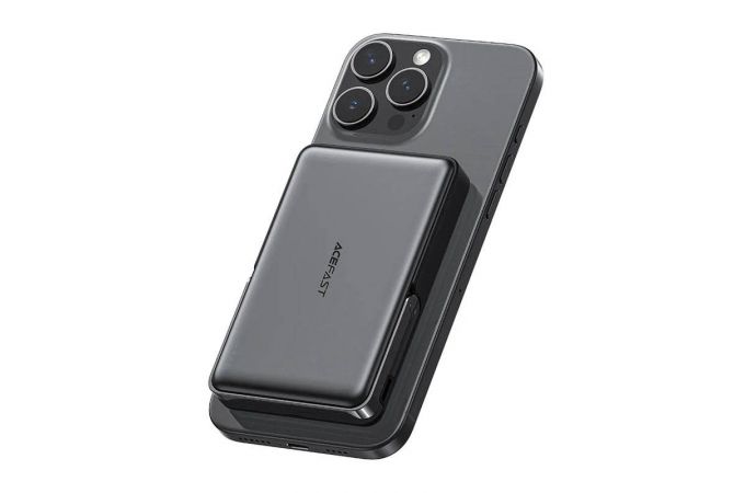 Универсальный дополнительный аккумулятор Power Bank ACEFAST M17 PD20W/22.5W magnetic charging power bank with built-in stand 10000 mAh Black (черный)