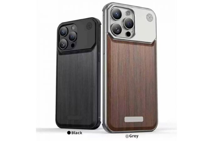 Чехол для iPhone 16 Pro Max MOSBROS Timber phone case (Серебряный)