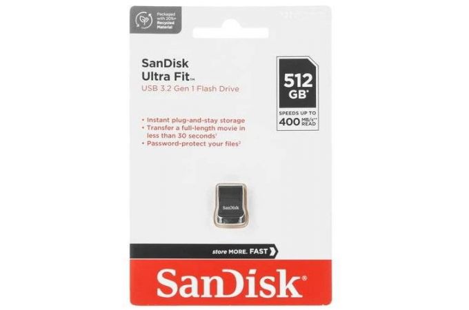 USB флеш накопитель_512 Gb SanDisk Ultra Fit USB3.1 / SDCZ430-512G-G46