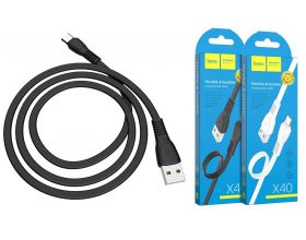 Кабель USB - USB Type-C HOCO X40, 2,4A (черный) 1м