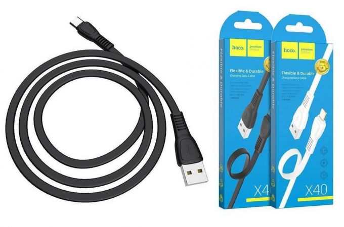 Кабель USB - USB Type-C HOCO X40, 2,4A (черный) 1м