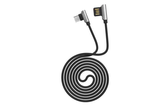 Кабель USB - MicroUSB HOCO U42 2A (черный) 1,2м (в оплетке)