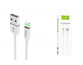 Кабель USB - Lightning HOCO X43, 2,4A (белый) 1м (LED индикатор)