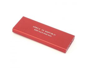 Кейс для SSD M.2 NGFF B-key - USB3.0 металл (M2-NGFF_Red)
