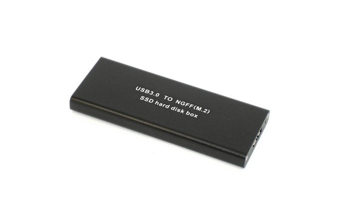Кейс для SSD M.2 NGFF B-key - USB3.0 металл (M2-NGFF_Black)(057926)