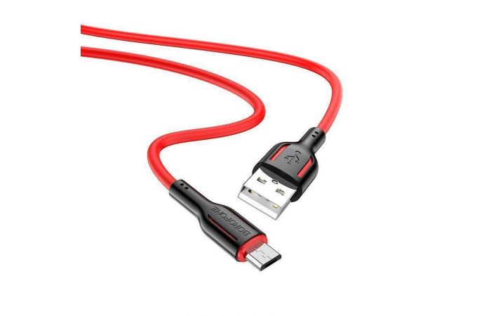 Кабель USB - MicroUSB BOROFONE BX63 2,4A (красный) 1м