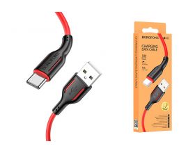 Кабель USB - USB Type-C BOROFONE BX63, 3A (красный) 1м