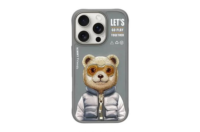 Чехол для телефона Nimmy Phone 16 Pro Max ( Grey Bear)