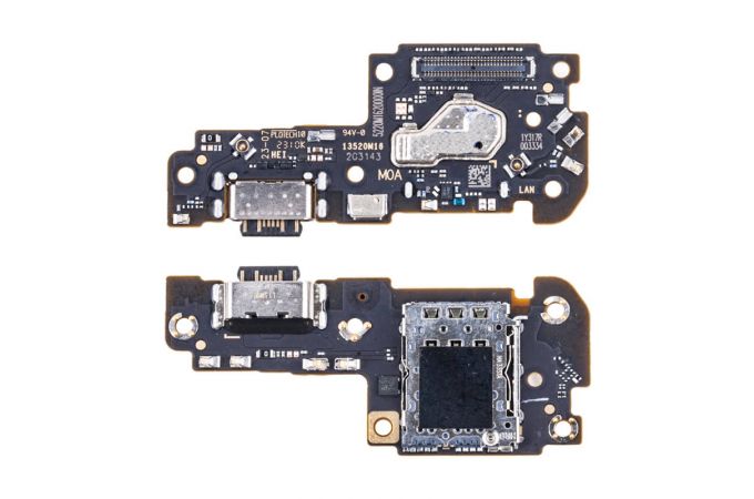 Шлейф для Xiaomi Poco X5 Pro 5G (22101320G) с разъемом зарядки + SIM (плата) org