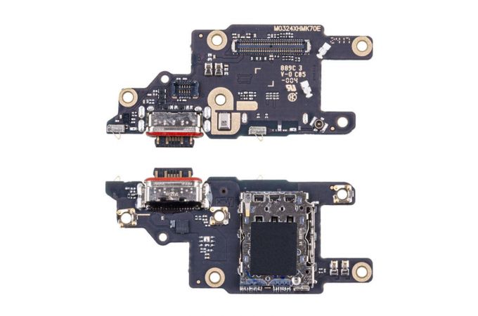 Шлейф для Xiaomi Poco X6 Pro 5G (2311DRK48G) с разъемом зарядки + SIM (плата) HQ