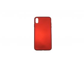 Чехол силиконовый iPhone XS Max матовый перламутровый (красный)
