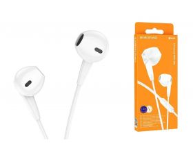 Наушники вакуумные проводные BOROFONE BM68 Kelly (белый)