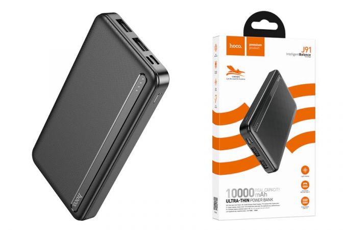 Универсальный дополнительный аккумулятор Power Bank HOCO J91 (10000 mAh) (черный)