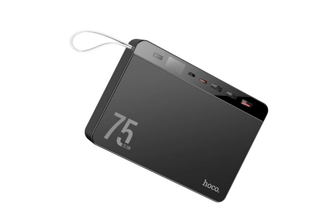 Универсальный дополнительный аккумулятор Power Bank HOCO J94 22,5W (75000 mAh) (черный)